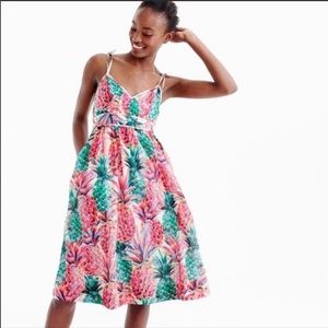J. Crew NWT Ratti Pineapple Empire Waist Dress